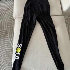 SoulCycle Black Leggings Sleek Athletic Design